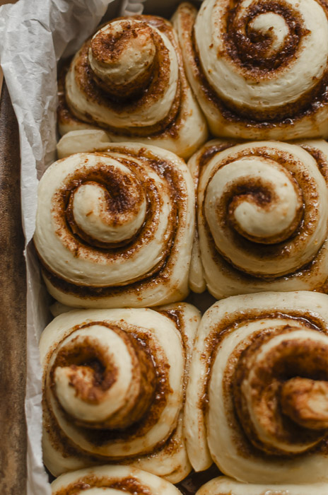 baked sourdough orange sweet rolls