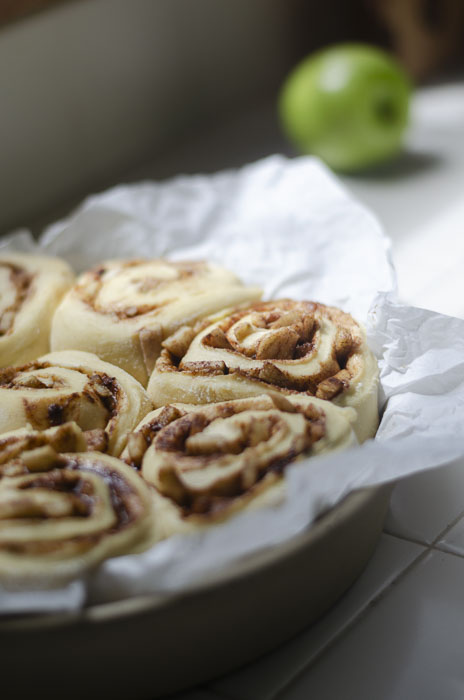 unbaked sourdough apple cinnamon rolls